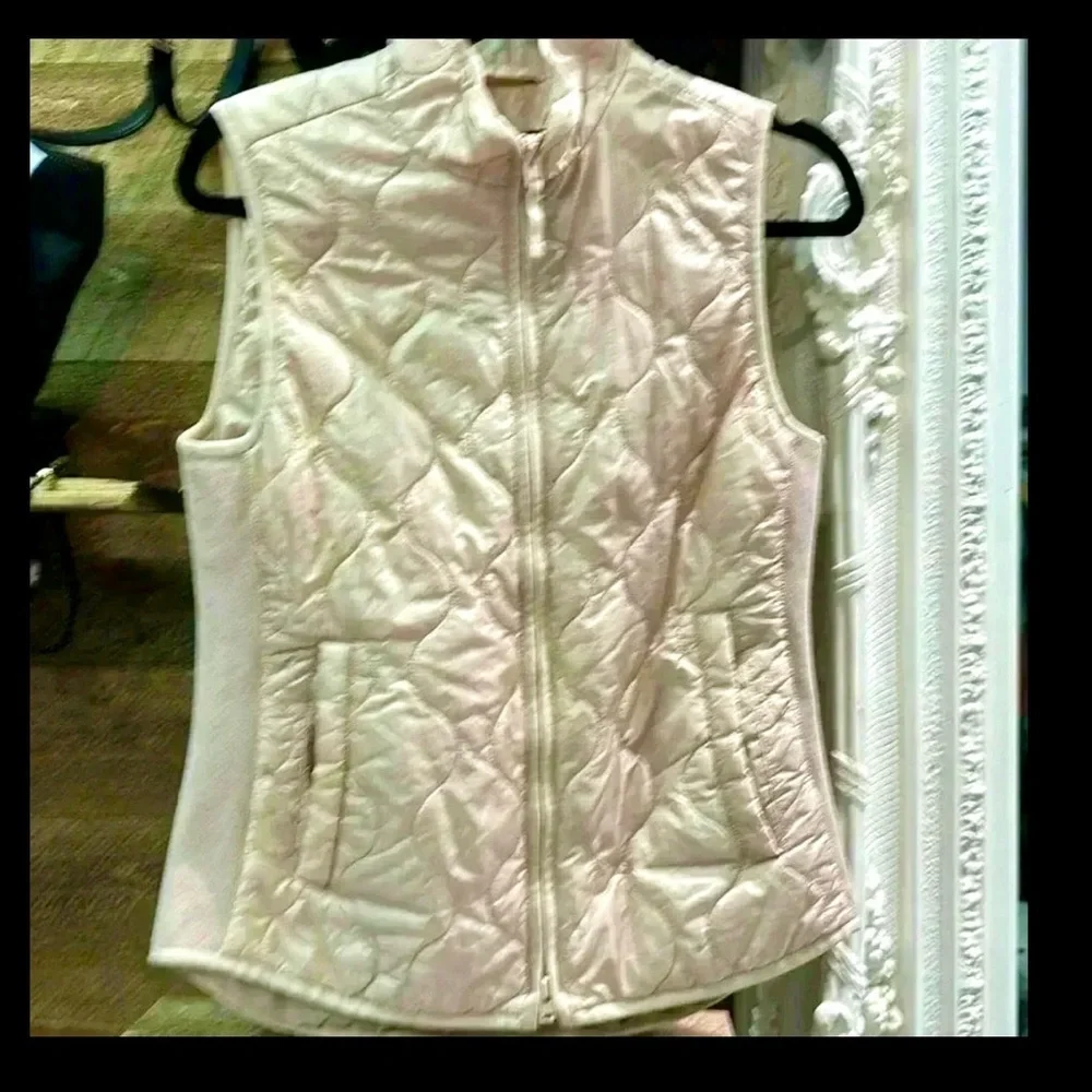 J. Crew Light Blush/tan  Quilted Vest Aize XS